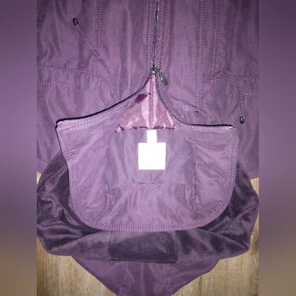 NWOT- Croft & Barrow - Soft Satin & Suede Purple Jacket. - Picture 2 of 6